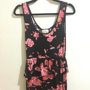 Black & Pink Floral Dress - Item#37